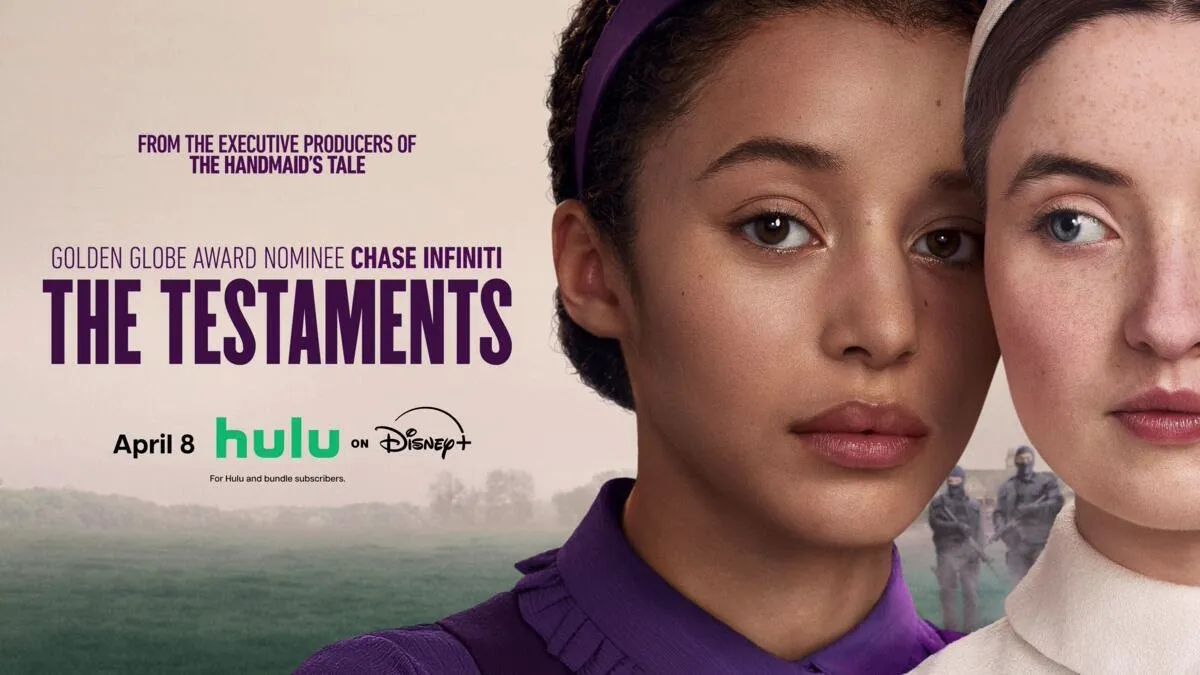 Title art for the Hulu Original series The Testaments.