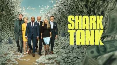 Title art for the reality competition show Shark Tank.