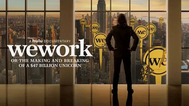 Title art for the documentary, WeWork: Or The Making and Breaking of a $47 Billion Unicorn.