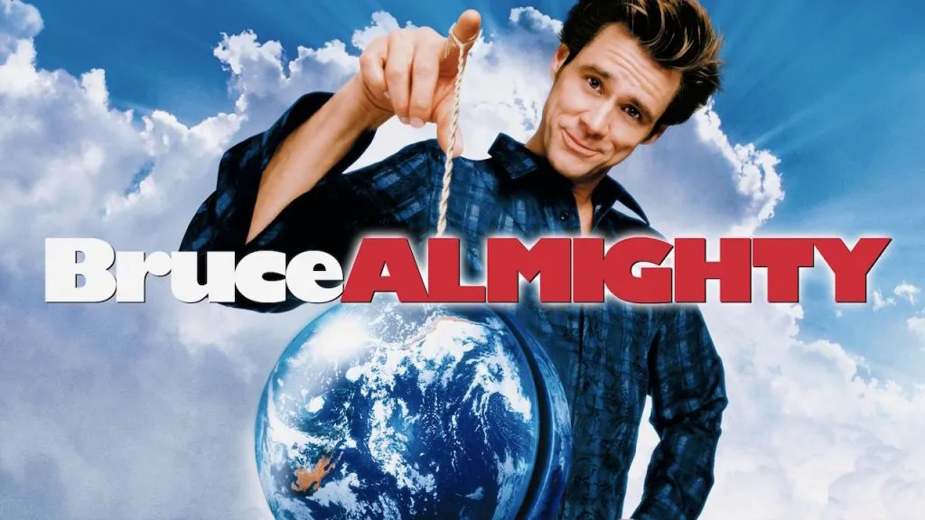 Title art from one of the funniest Jim Carrey movies, Bruce Almighty.