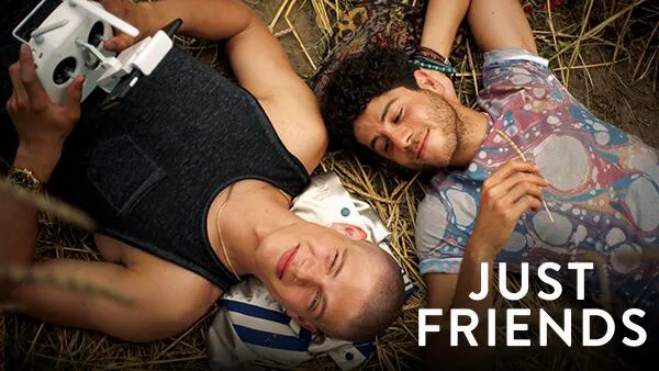 Title art for the LGBTQ+ movie, Just Friends.