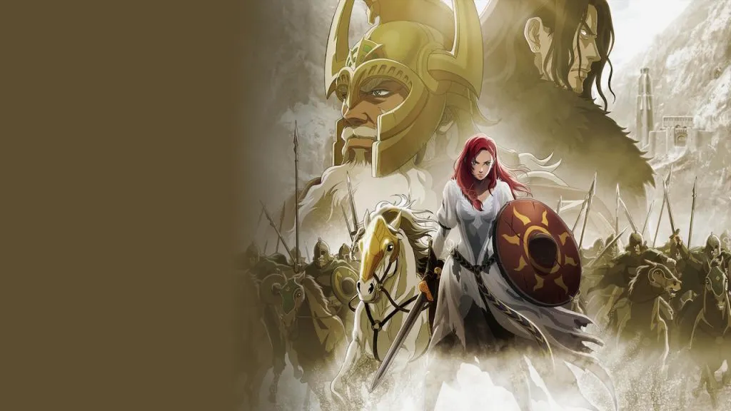 Promotional art for the animated Lord of the Rings movie, The War of the Rohirrim.