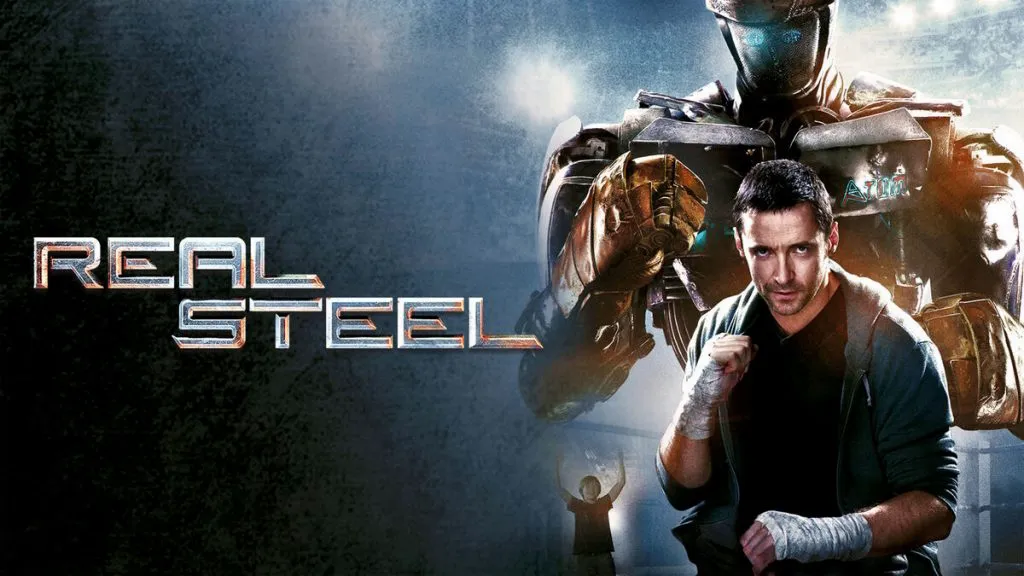 Title art for the family-friendly action movie, Real Steel.
