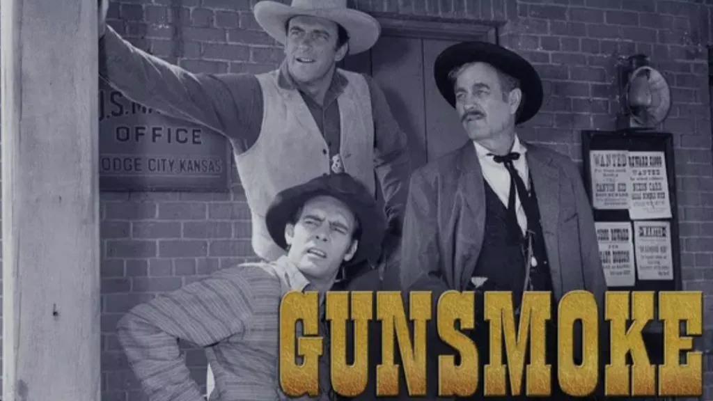 Title art for the classic Western show, Gunsmoke.