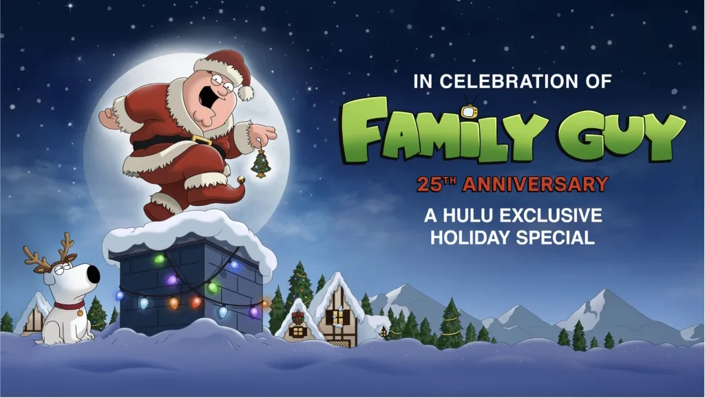 Title art for the Family Guy Holiday Special on Hulu.