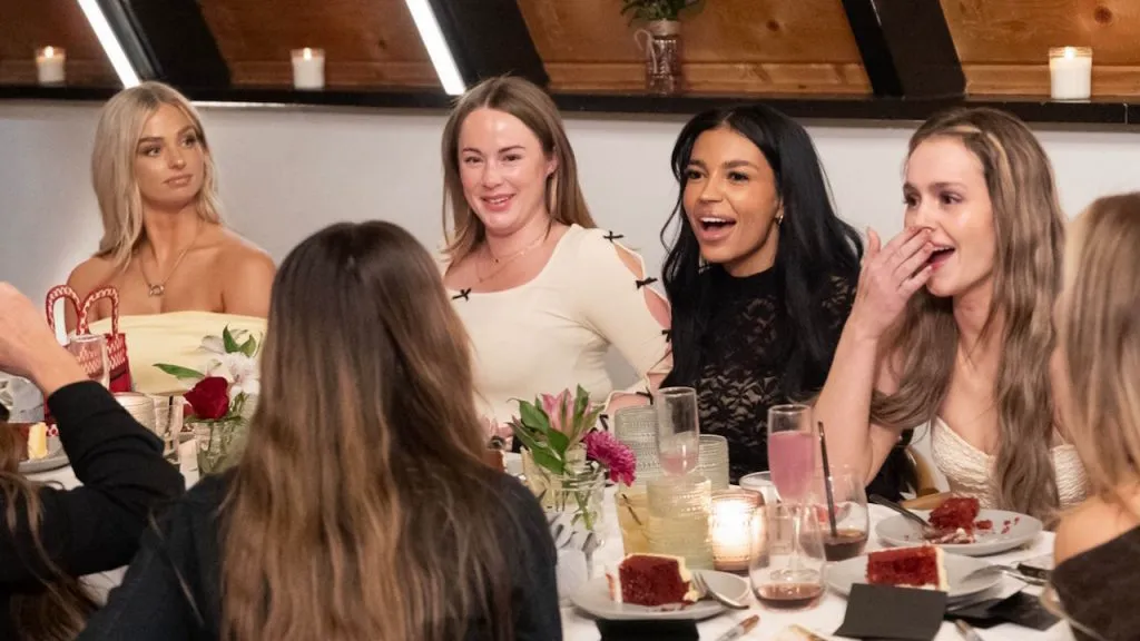 A still image from the reality series, The Secret Lives of Mormon Wives, on Hulu.