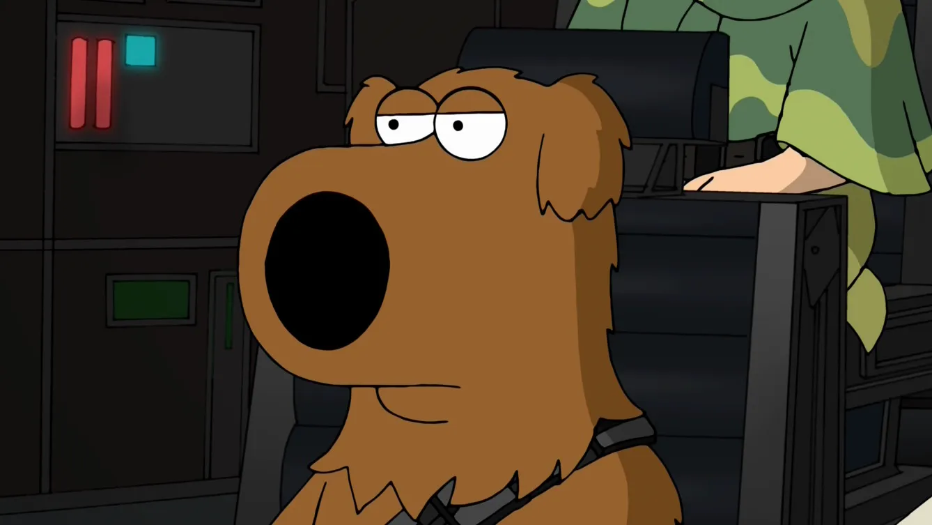 Brian Griffin as Chewbacca in Family Guy Star Wars episode “It’s a Trap!.”