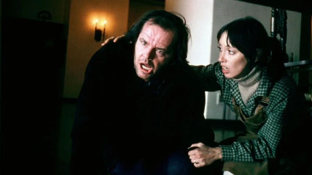 A still image from Steven King’s horror film, The Shining.