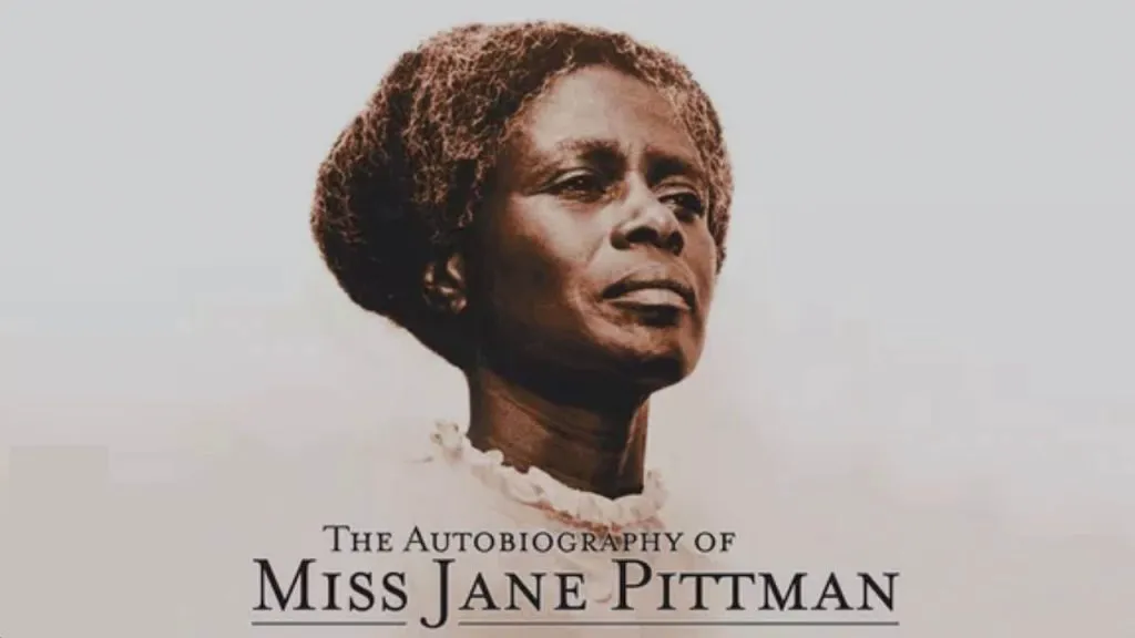 TItle art for the Black history movie, The Autobiography of Miss Jane Pittman.