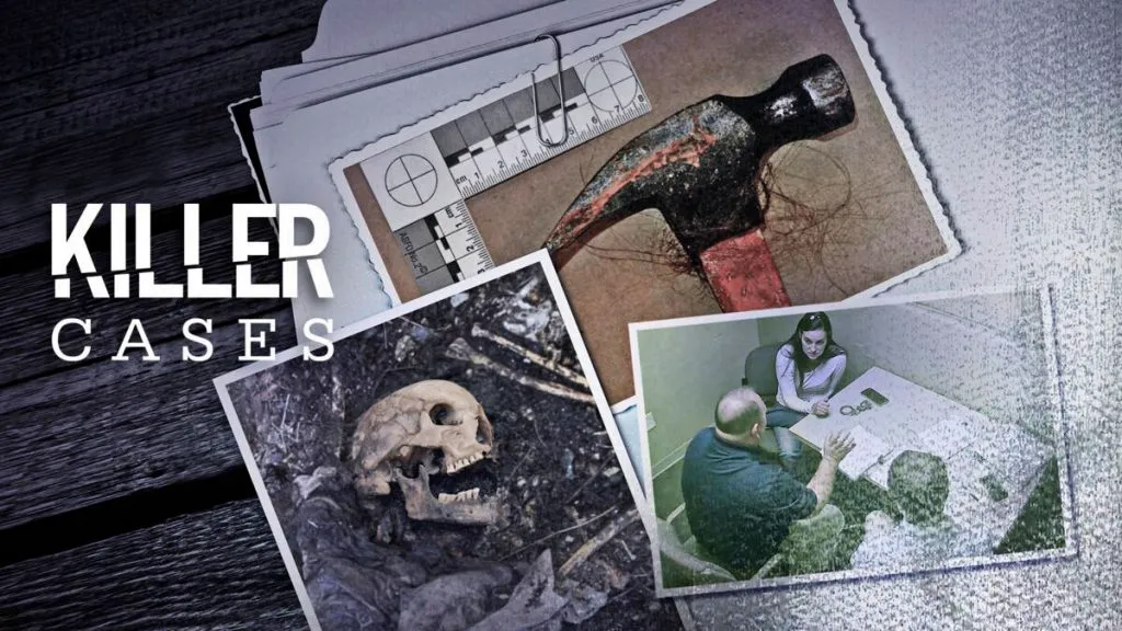 Title art for the true-crime docuseries, Killer Cases.