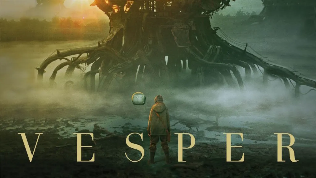 Title art for the dystopian movie, Vesper.