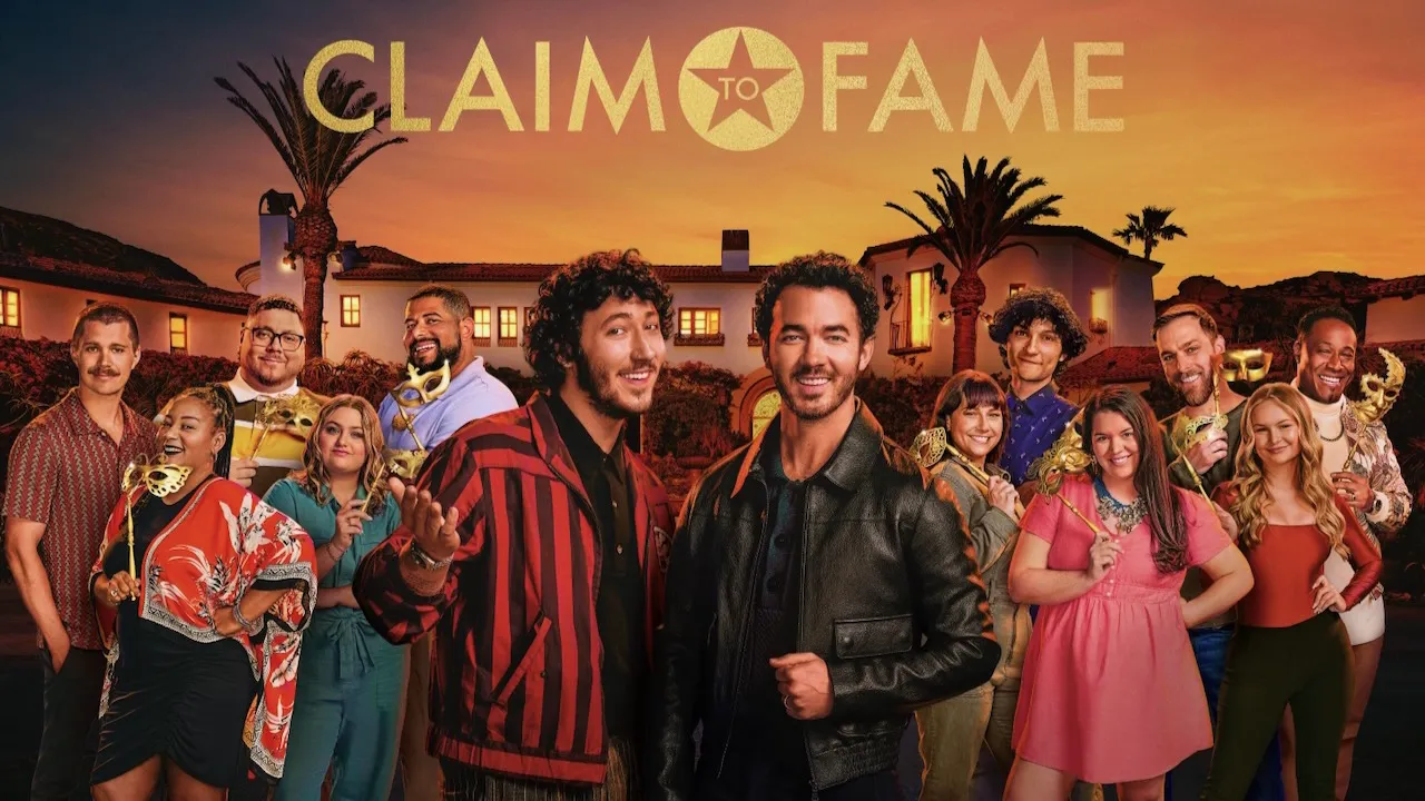 Title art for Claim to Fame, a reality TV show starring Kevin and Frankie Jonas.